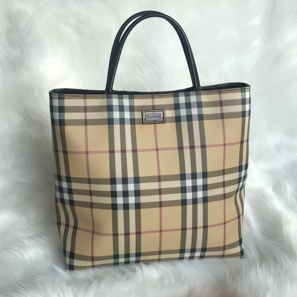 Burberry nova check tote handbag